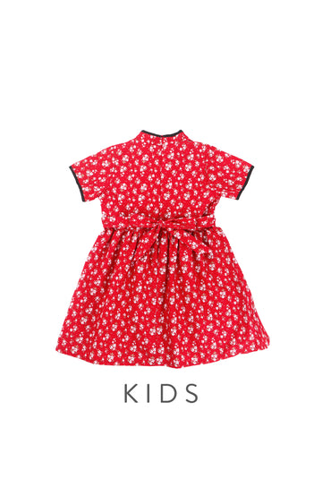 GIRLS Blossoming Affluence Cheongsam with Pearl Buttons